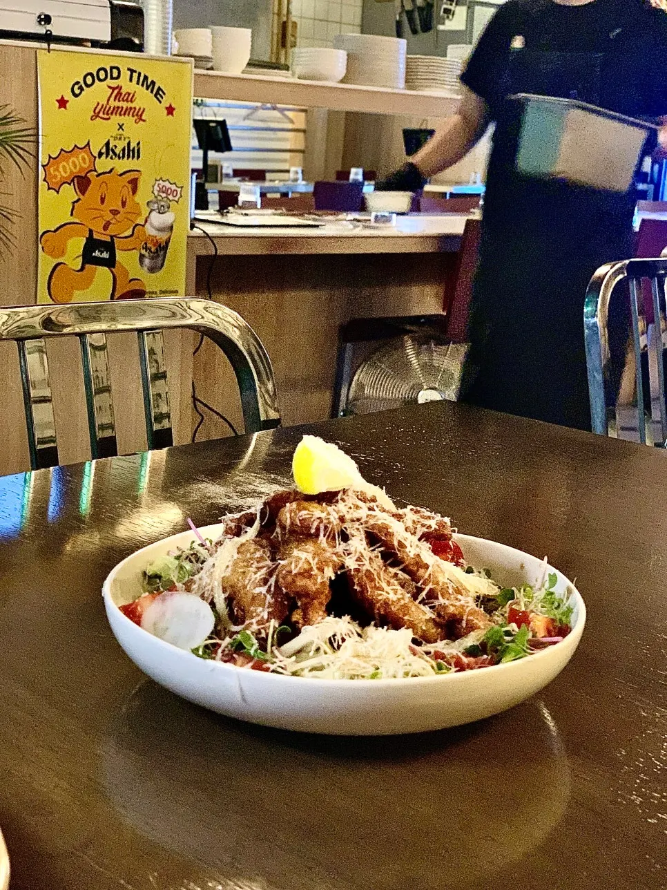 Thai Yami's kai phrai topped with cheese