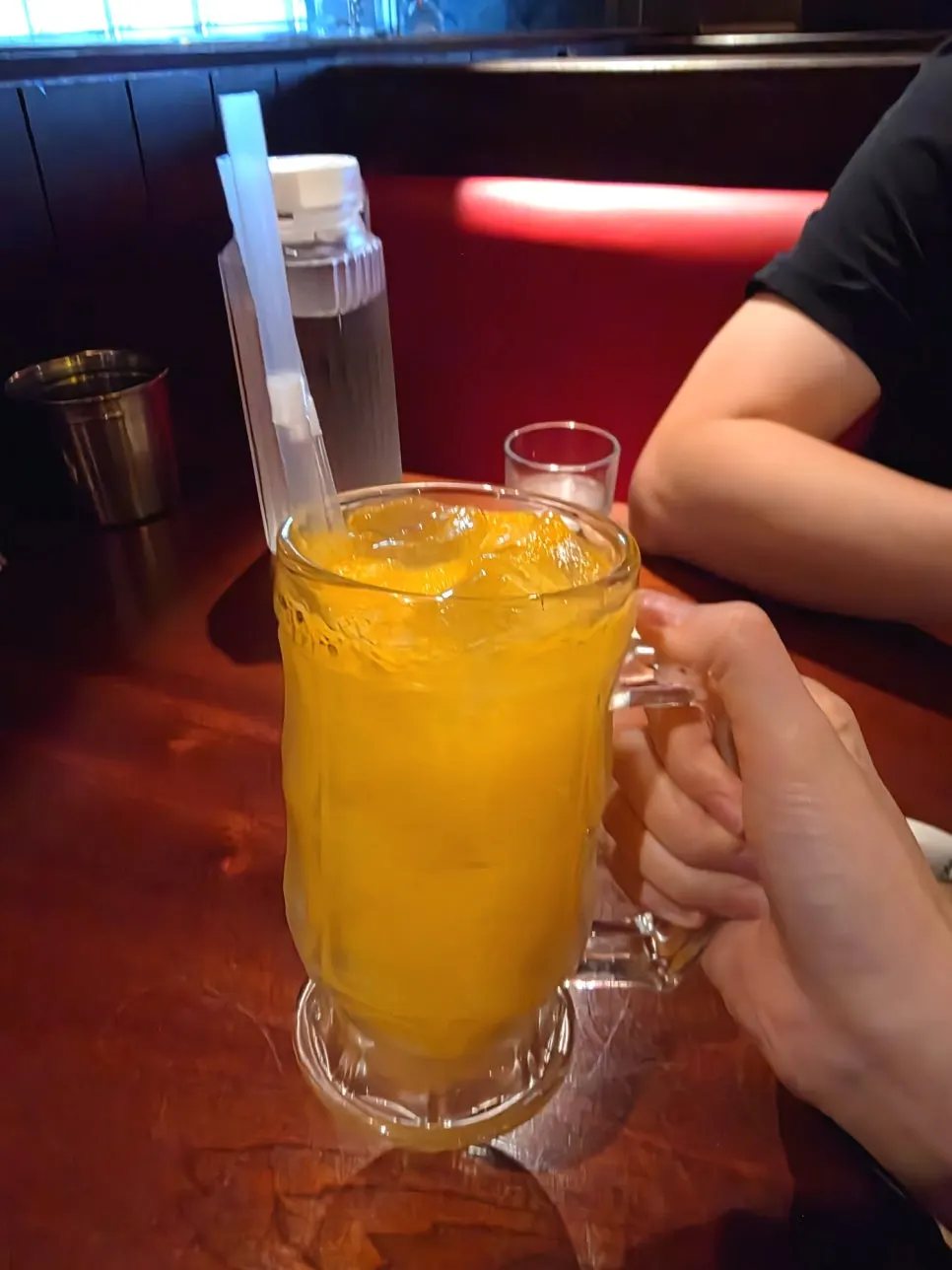 Orange ade ordered alongside the meal