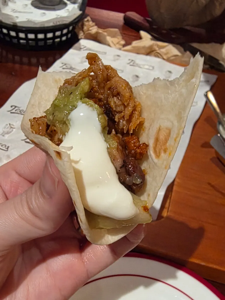 Fajita tortilla wrapped with a different combination