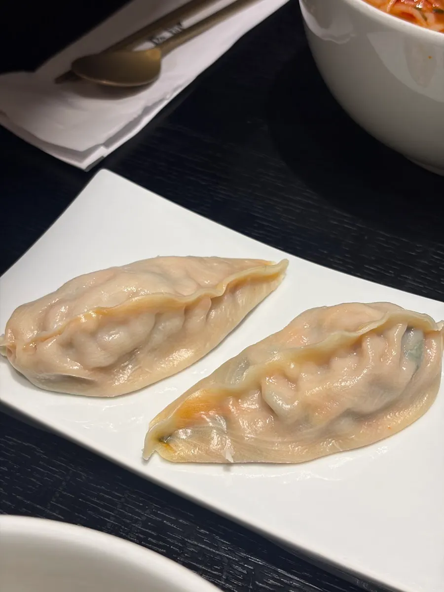Large pieces of meat inside the kalguksu