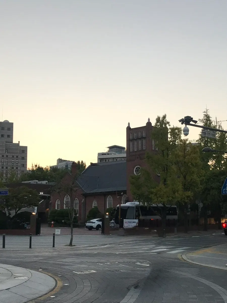 Walking along the Jeongdong-gil alley