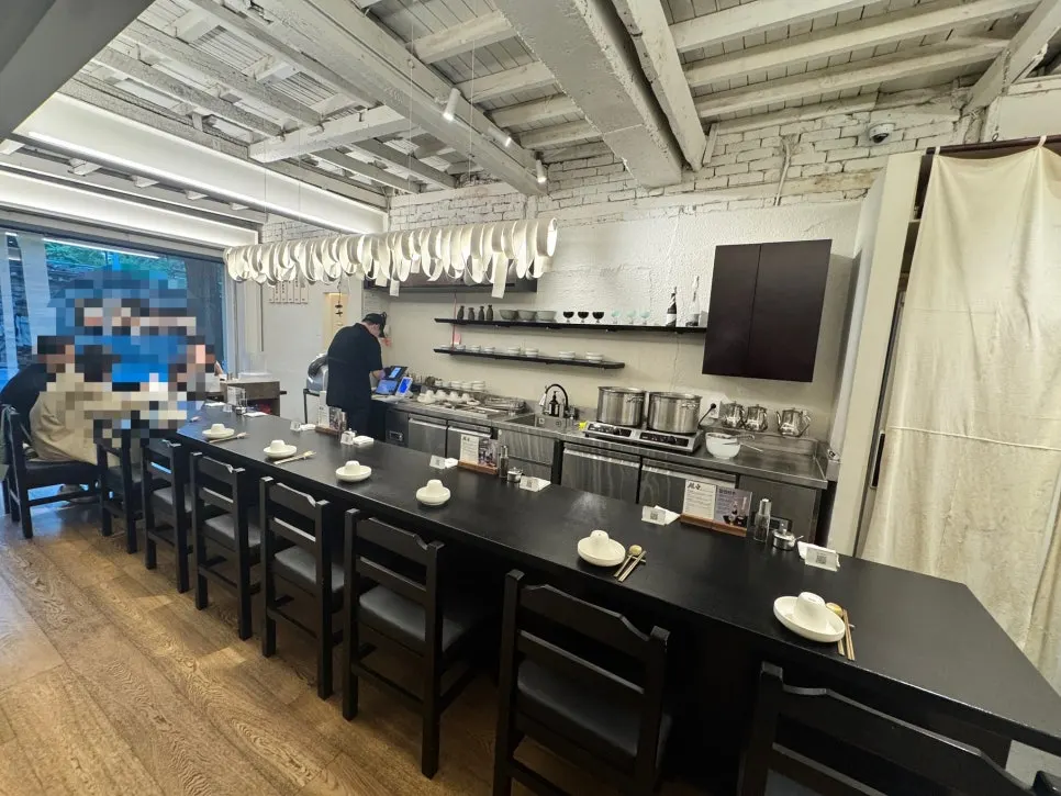 1st floor bar table seating at Tanbaek