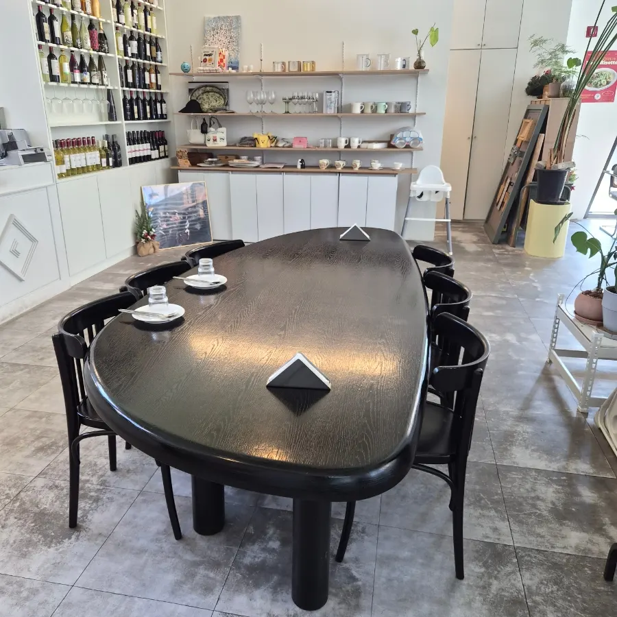 Group table for up to 6 people at When You Bite