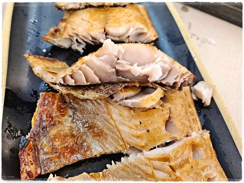 Hearth-grilled atka mackerel
