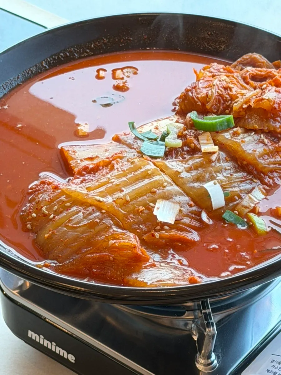 Aged kimchi mackerel loaded with kimchi