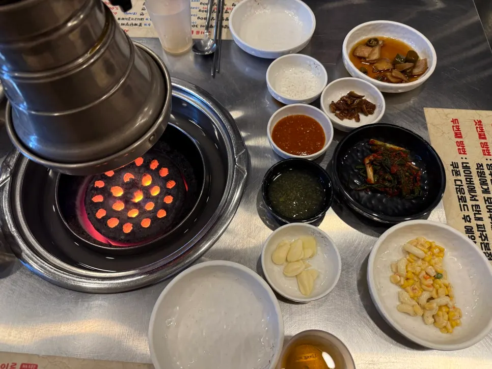 Side dish spread served with three different sauces