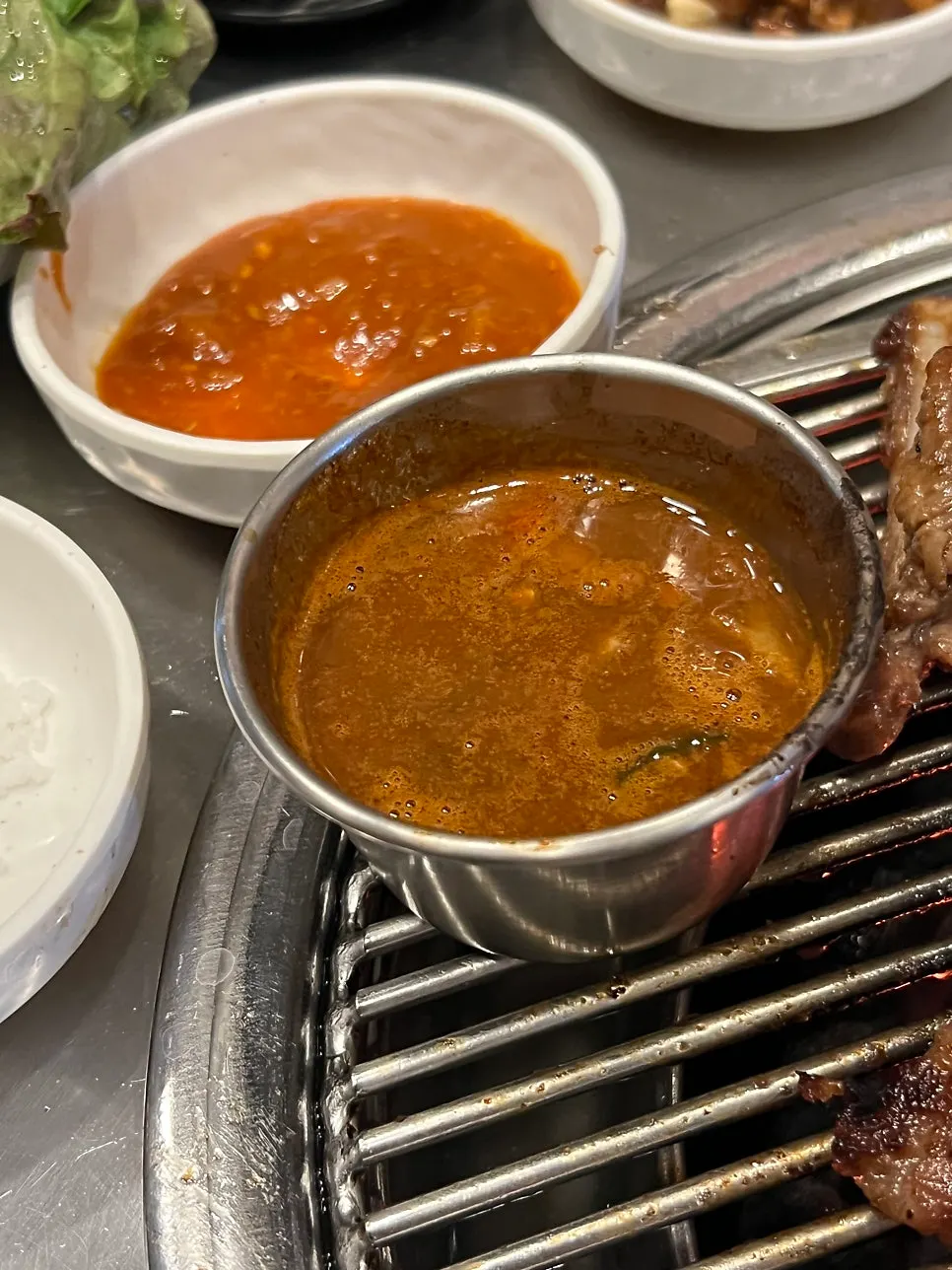 소금·마늘양념·쌈장 기본 장 세팅