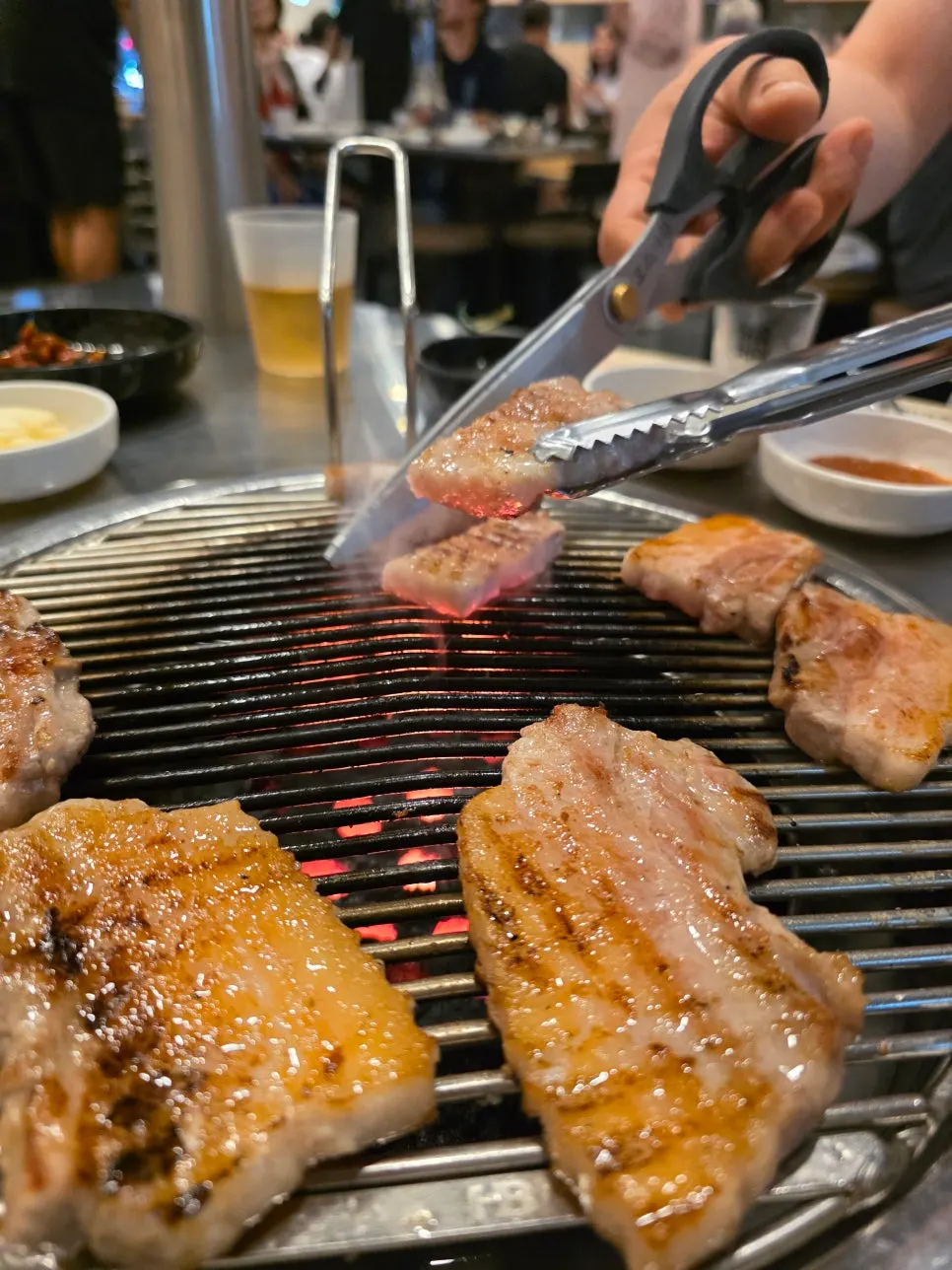 Meat and side dishes at Tannae Paju Main Branch