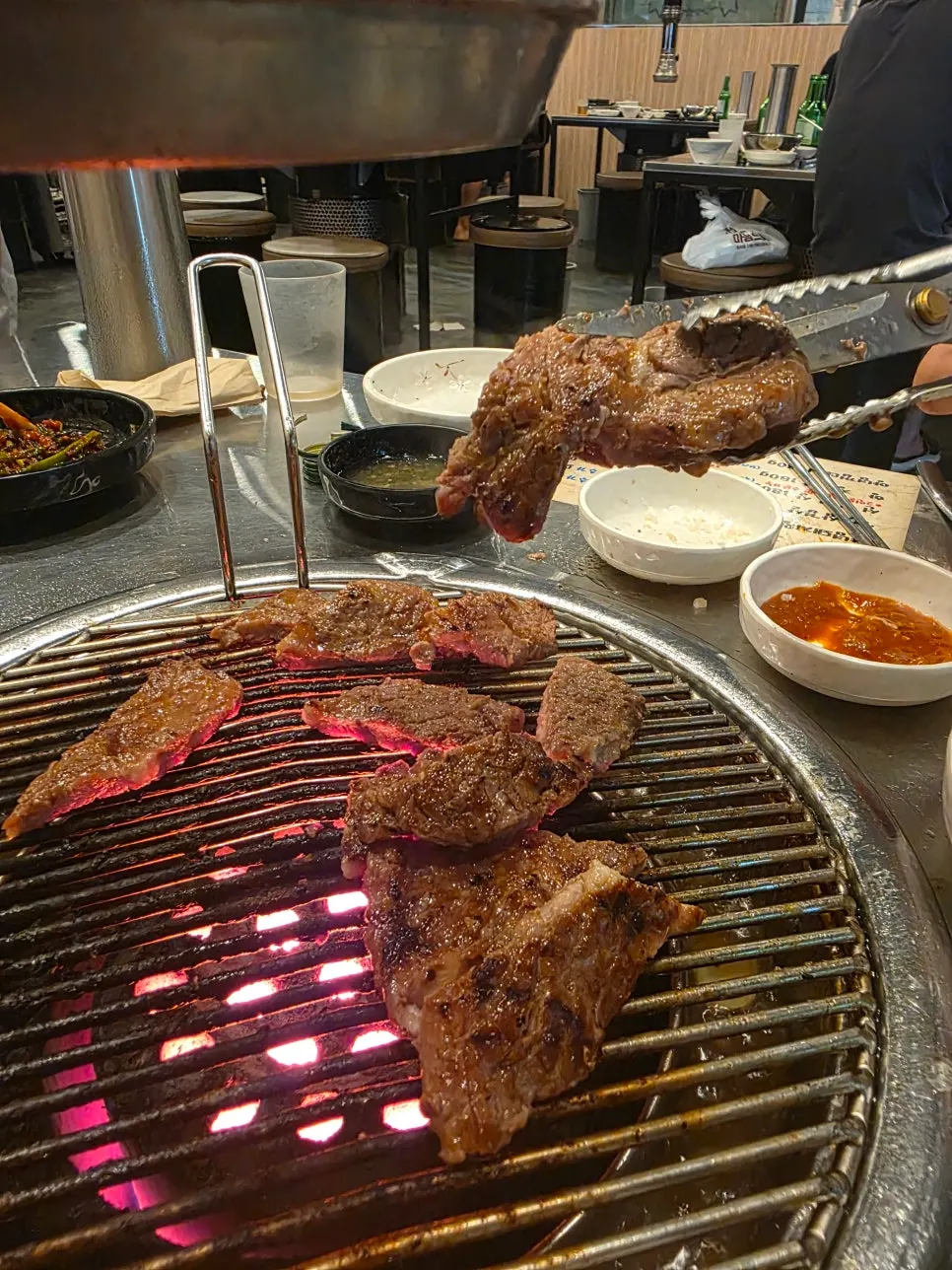Marinated pork king gui on the grill
