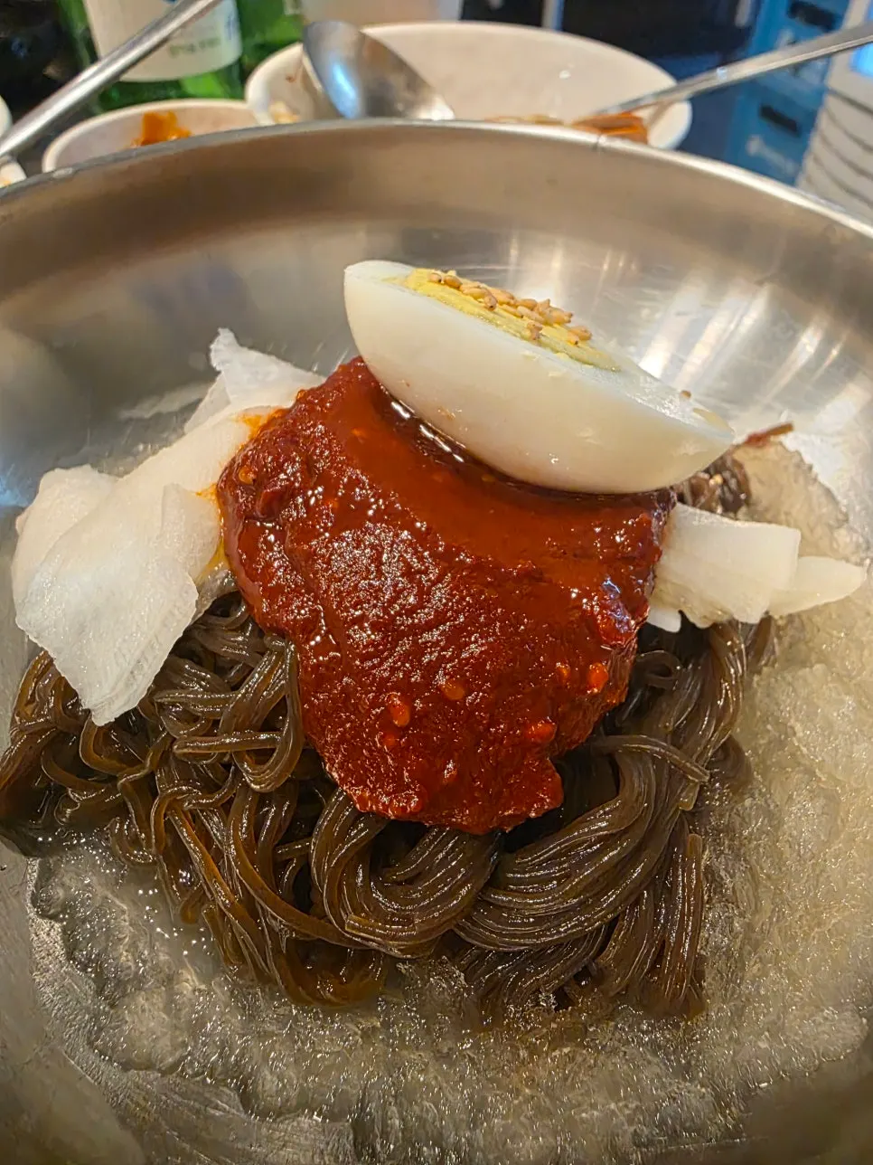 Mul-naengmyeon made with bone broth