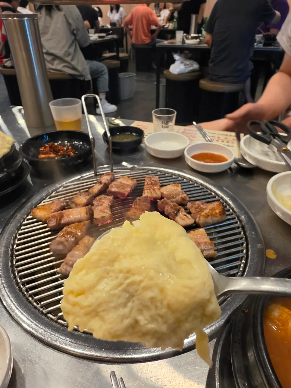 Combination of pork belly, marinated pork king gui, and stew
