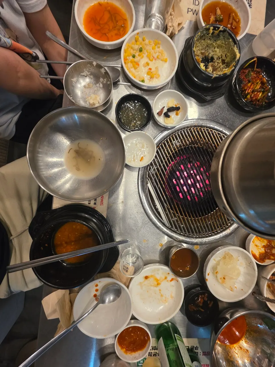 Table at Tannae Paju Main Branch after finishing the meal