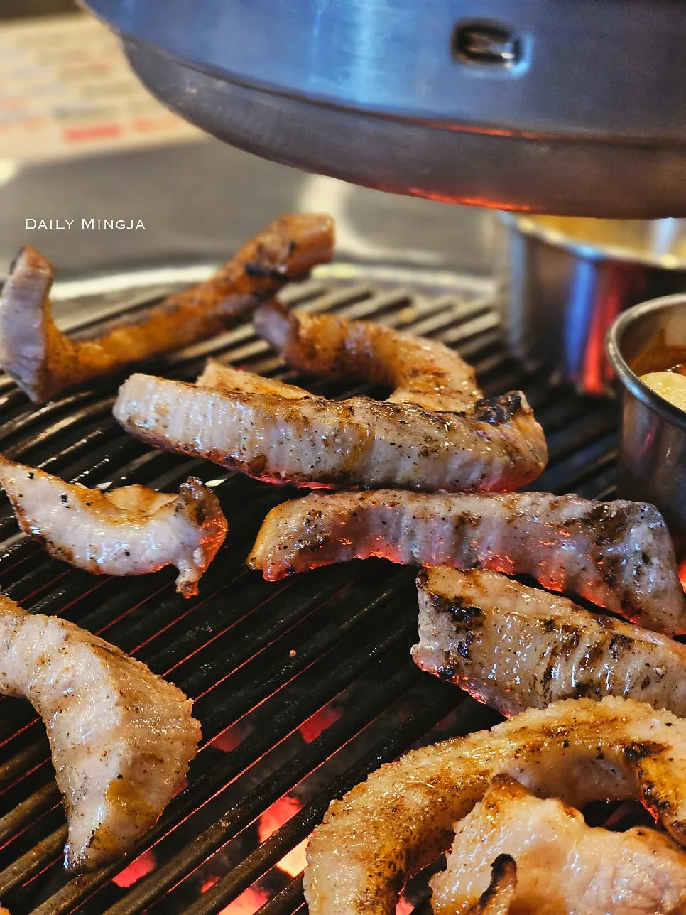 A plate of pre-grilled pork neck