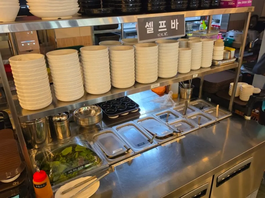 A full spread of basic side dishes