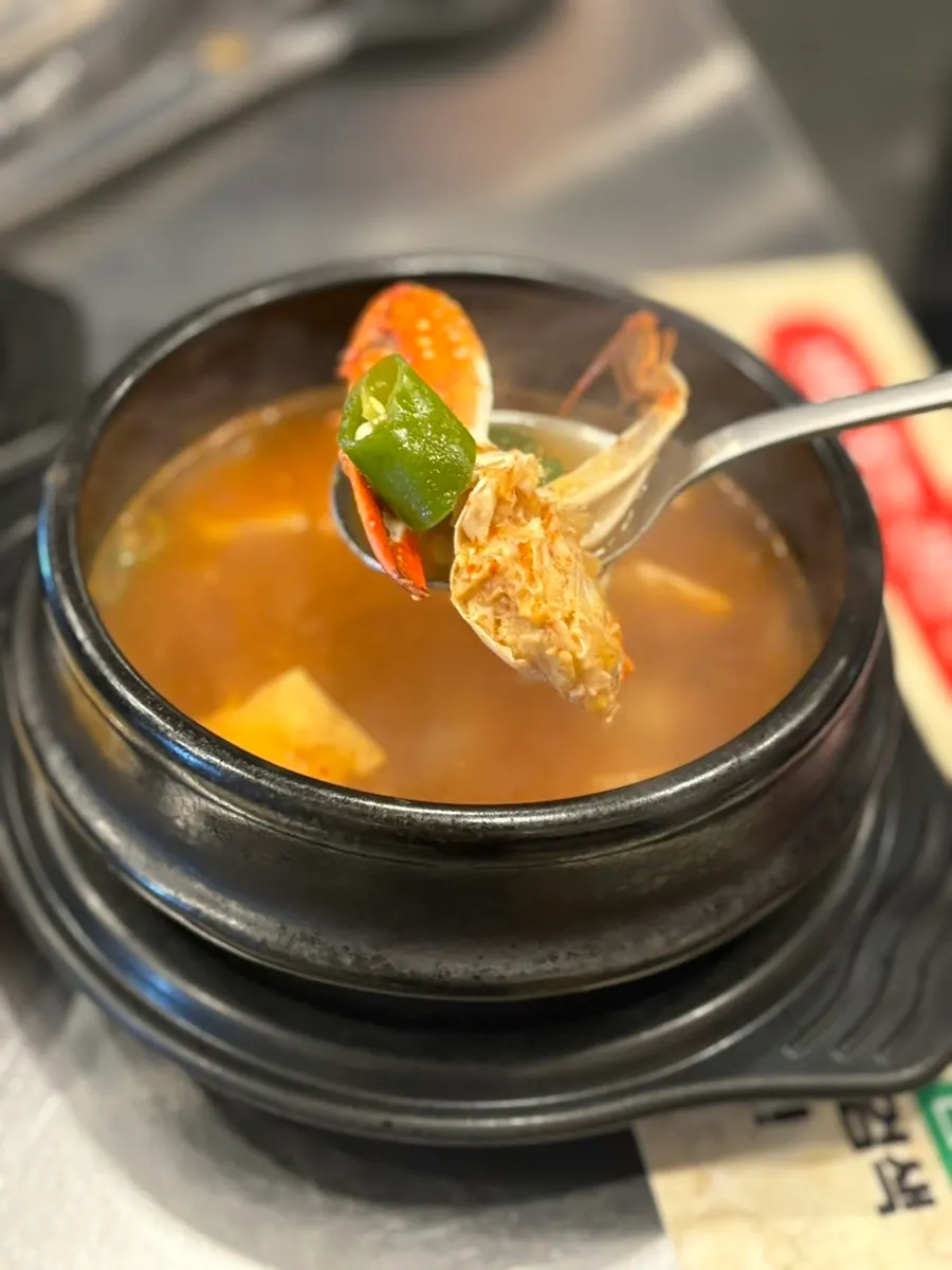 Close-up of puffed-up steamed egg