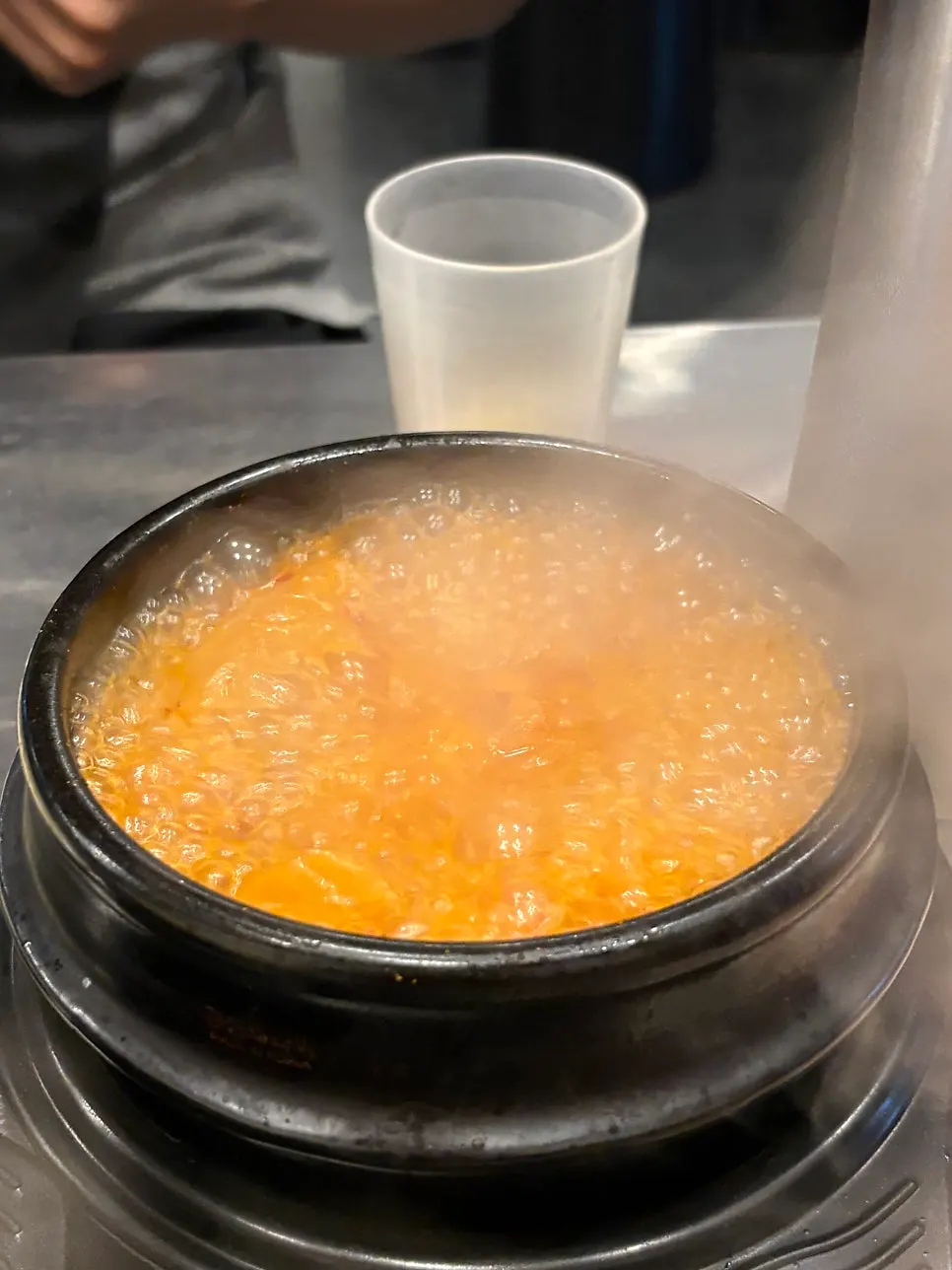 The complimentary kimchi stew