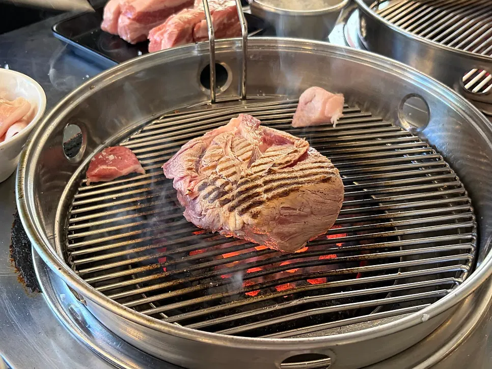 Thick slices of selected pork neck