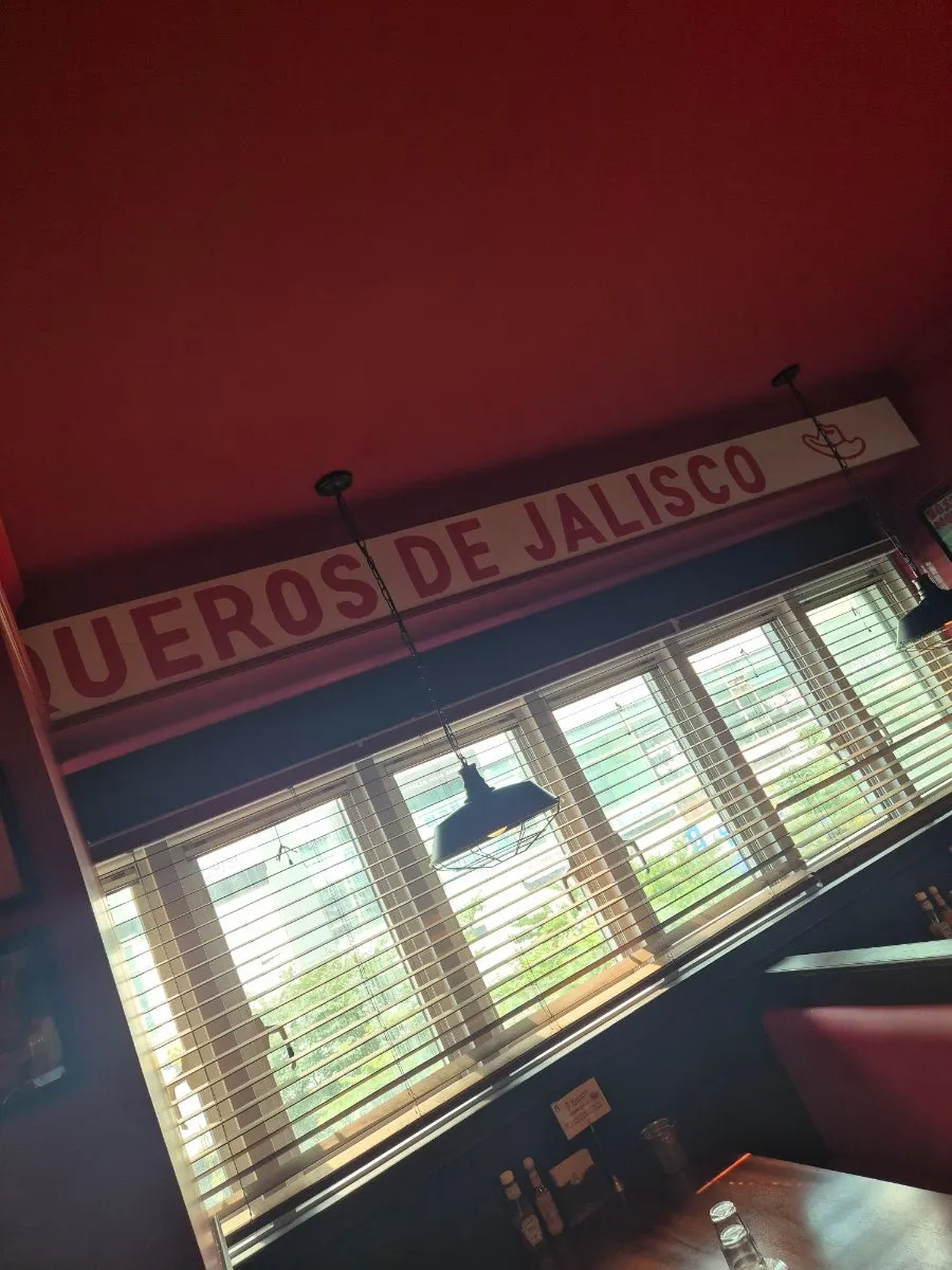 Interior view of Taqueros with a Mexican restaurant atmosphere