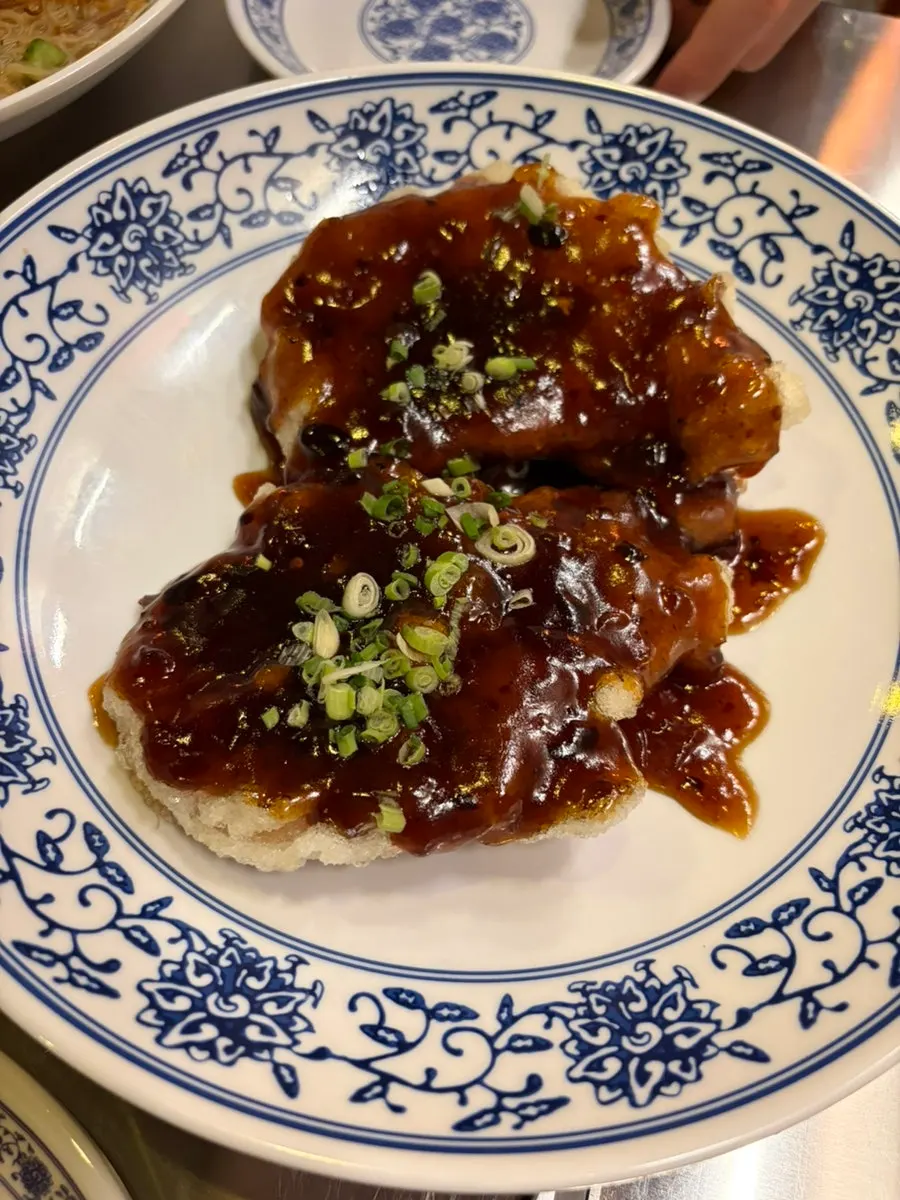 Sweet and sour pork with black vinegar sauce