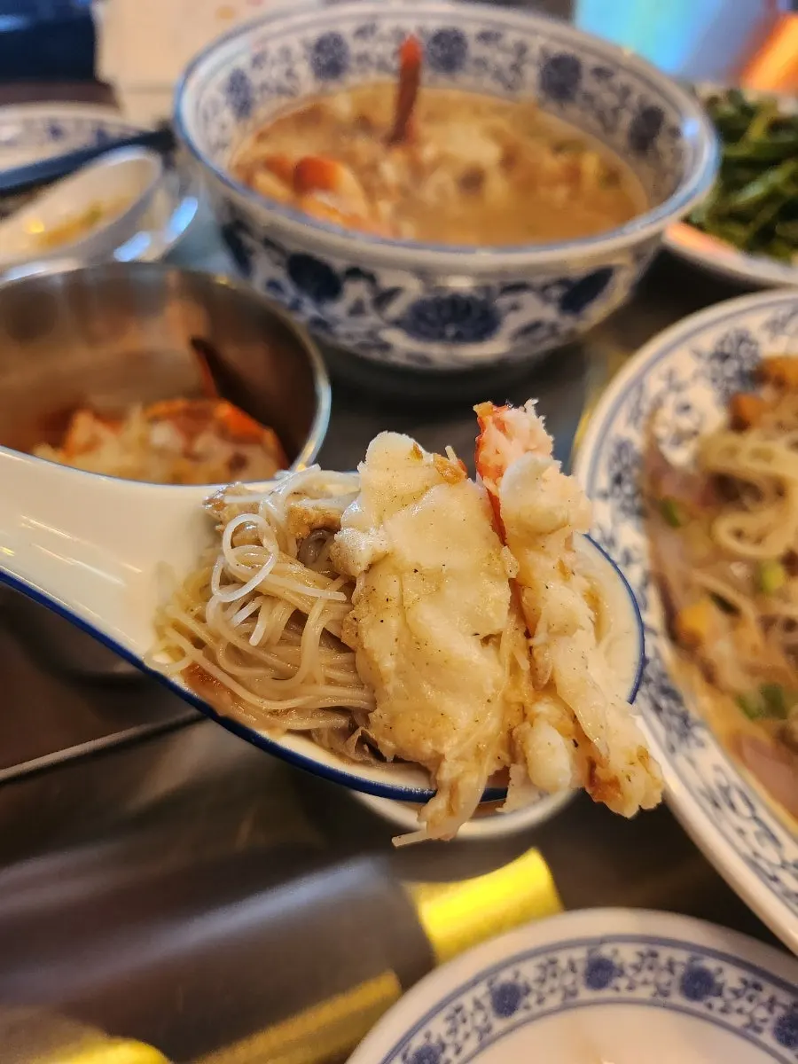 Stir-fried morning glory served as a side dish