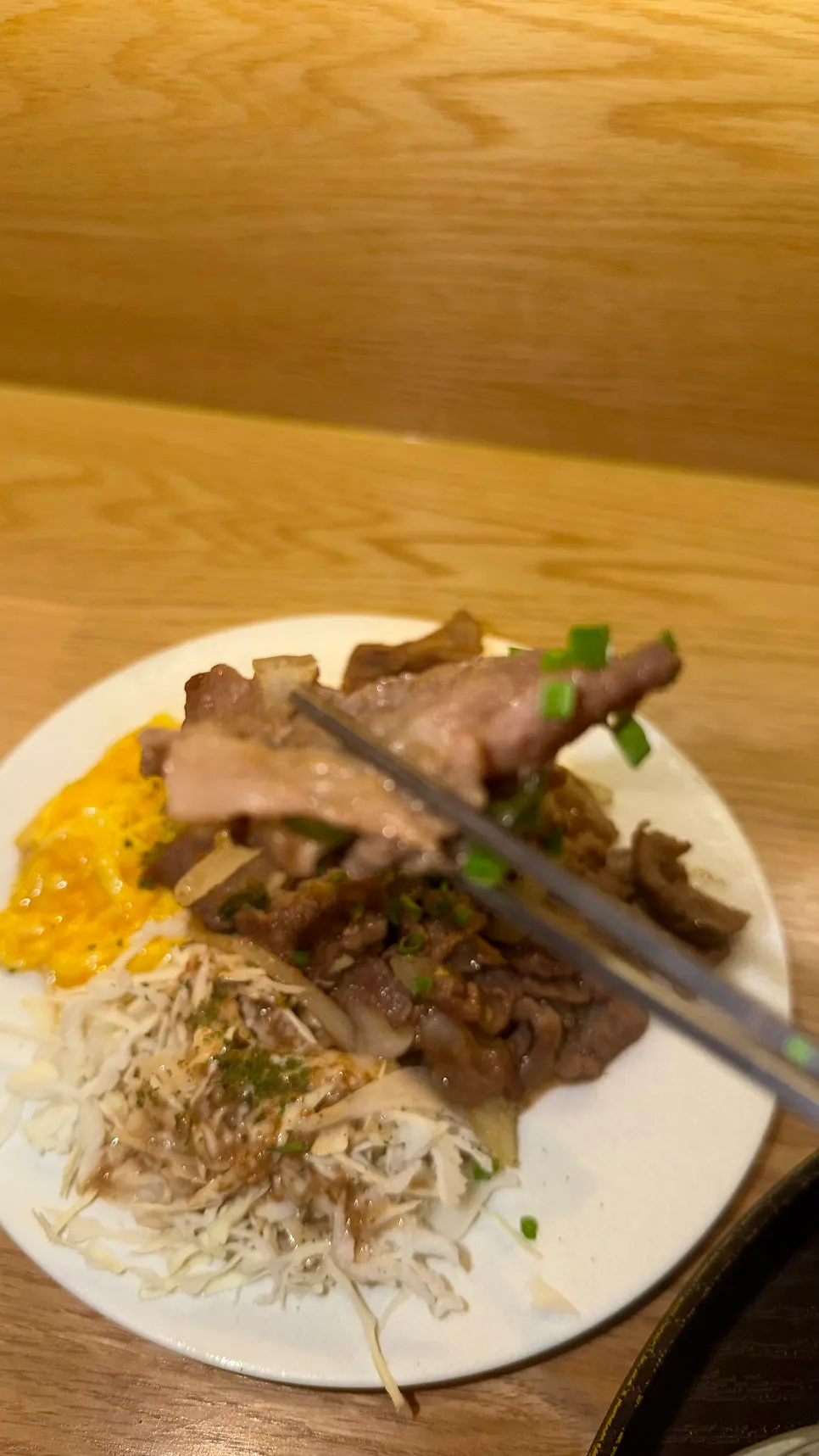 Mini shogayaki ordered as a side at Tawa