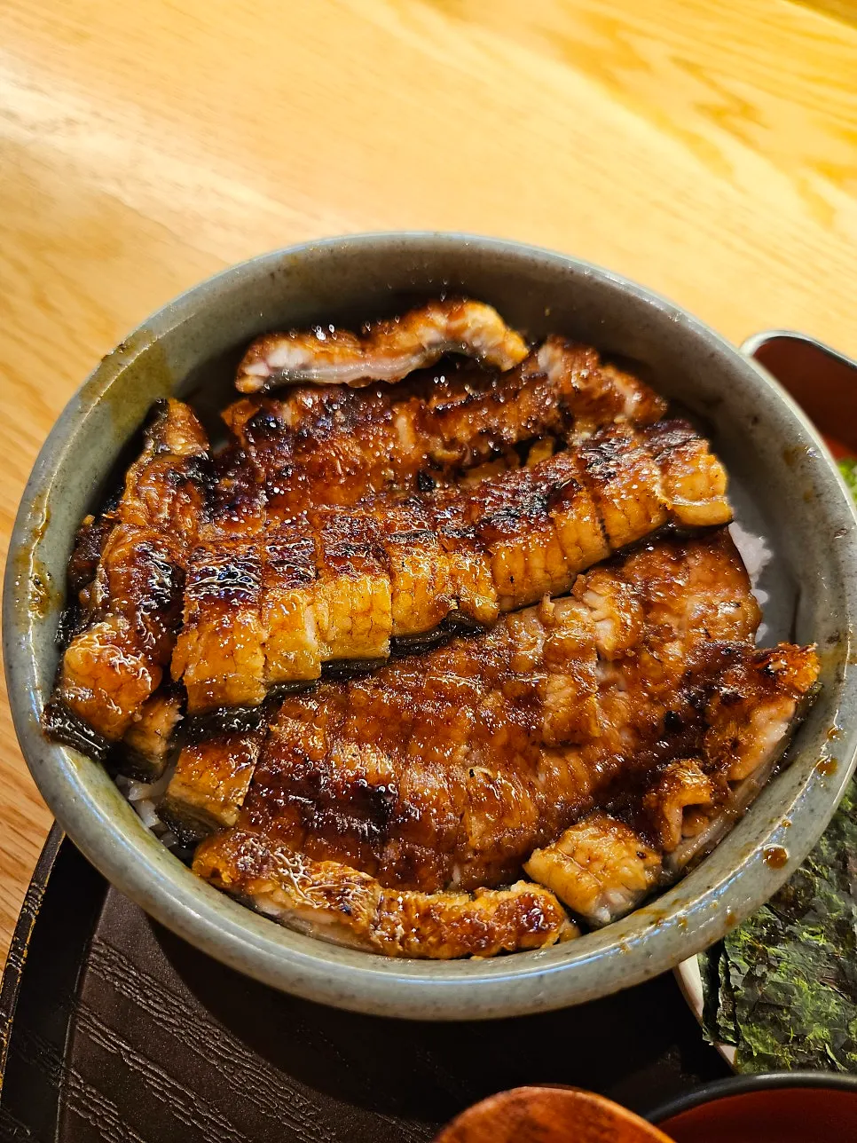 Close-up of Tawa's hitsumabushi rice bowl