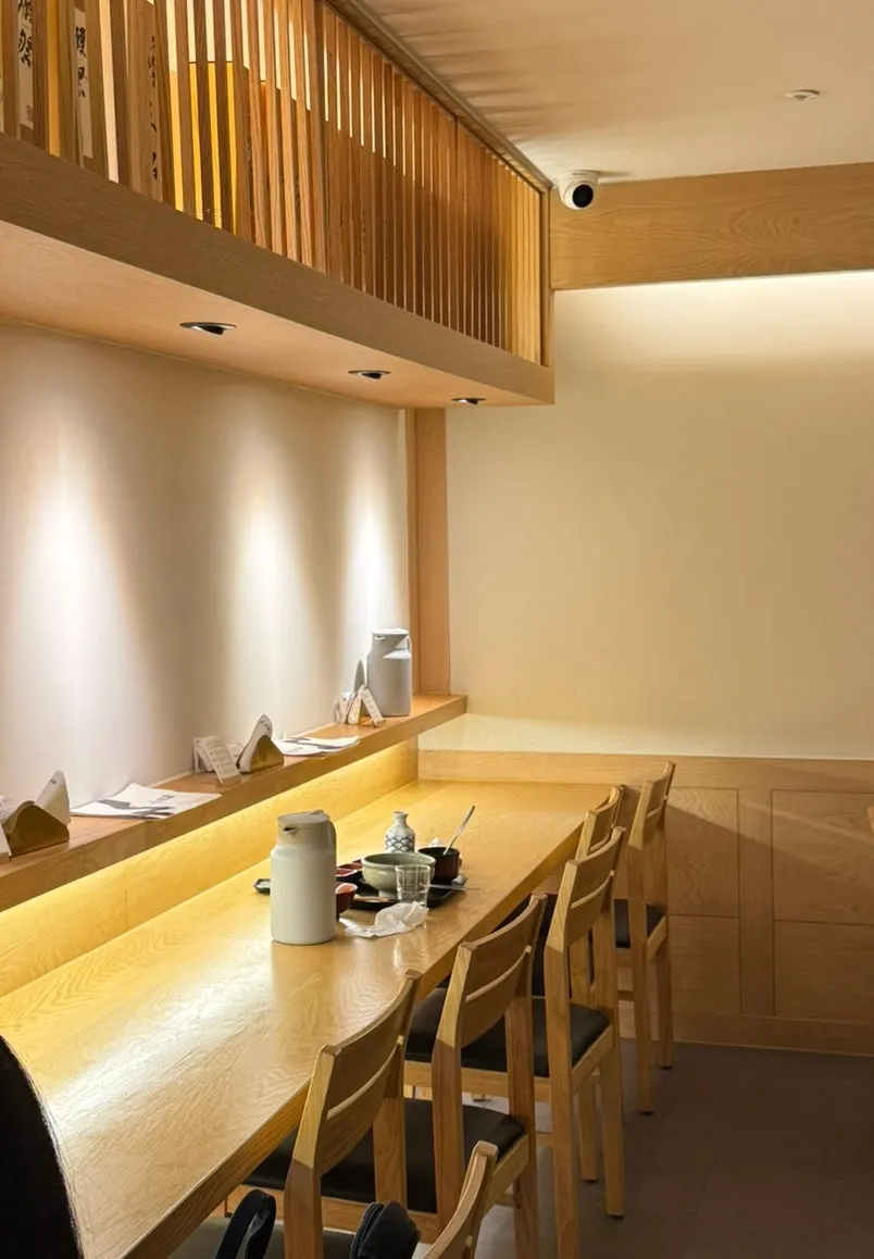 Bar seating at Tawa, good for solo dining