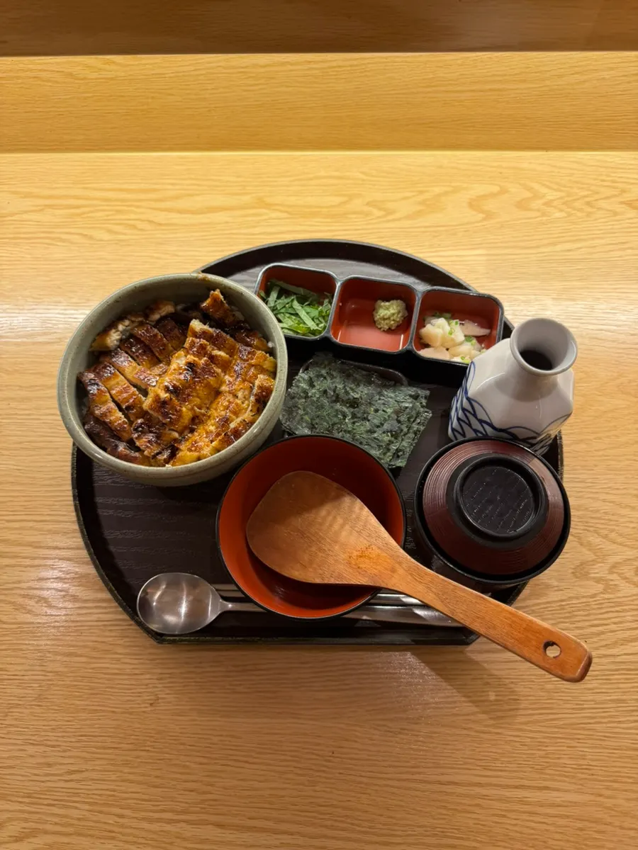 Hitsumabushi set right after being served