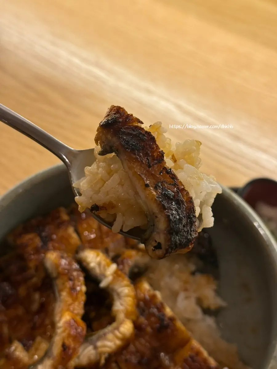 Three pieces of thinly julienned eel