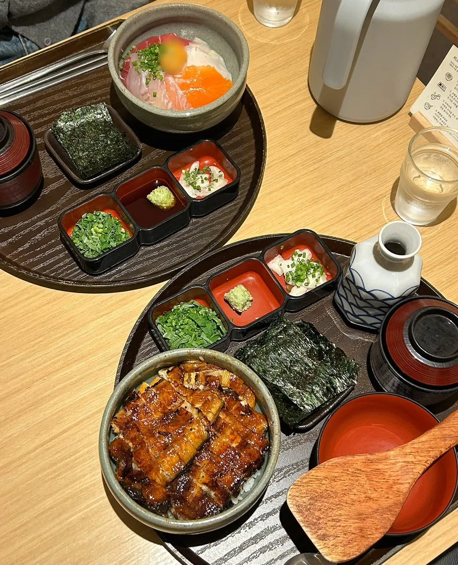 Japanese set meal served on a tray