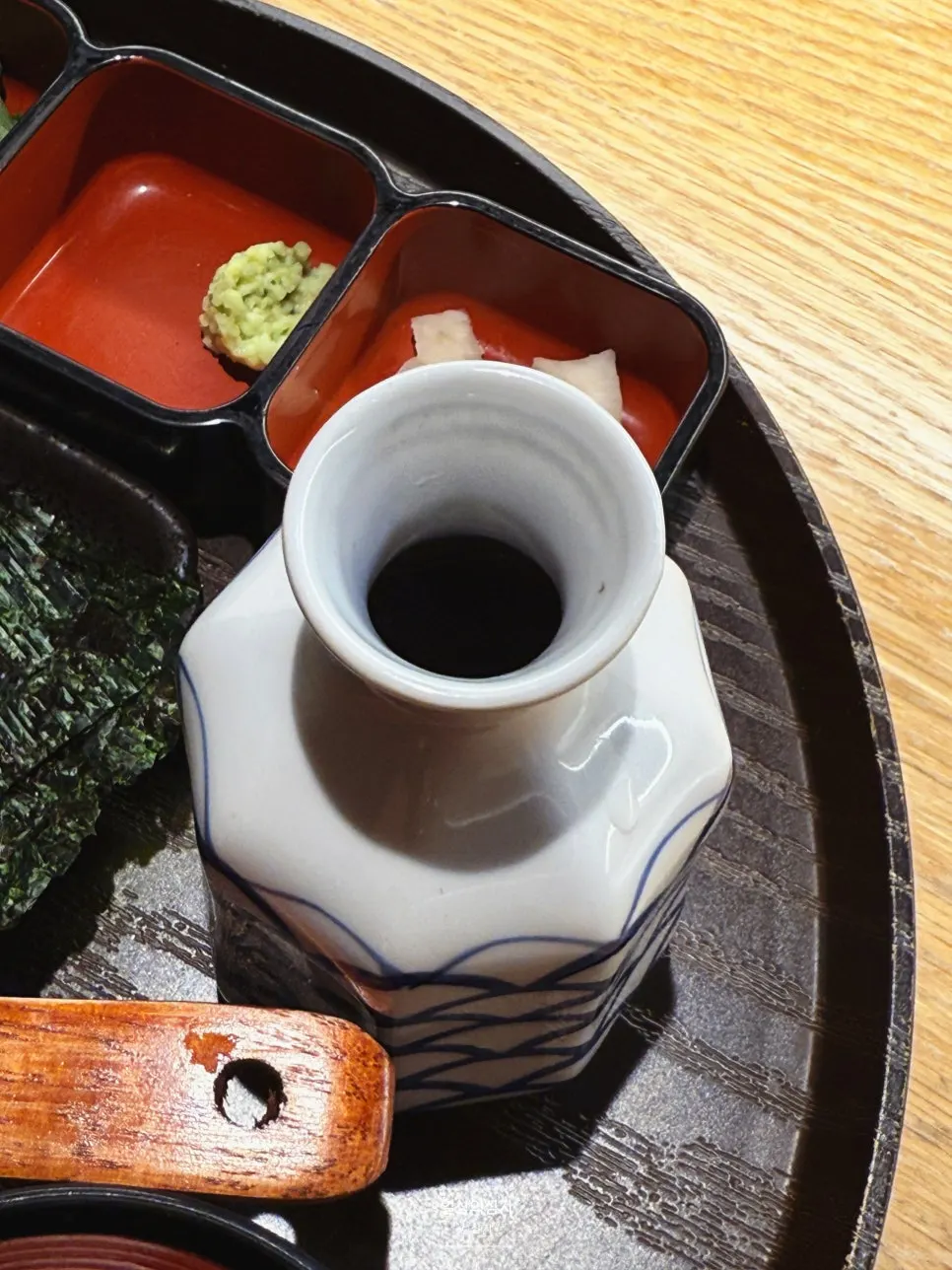 Warm green tea water used for ochazuke