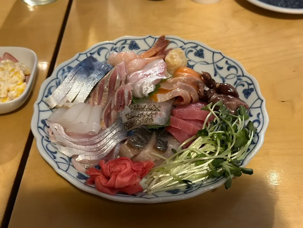 Tenjo's today's assorted aged sashimi for 3
