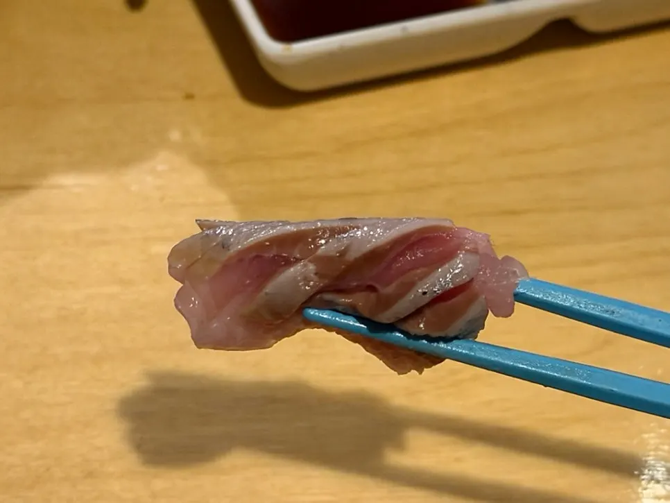 Close-up of mackerel and herring sashimi