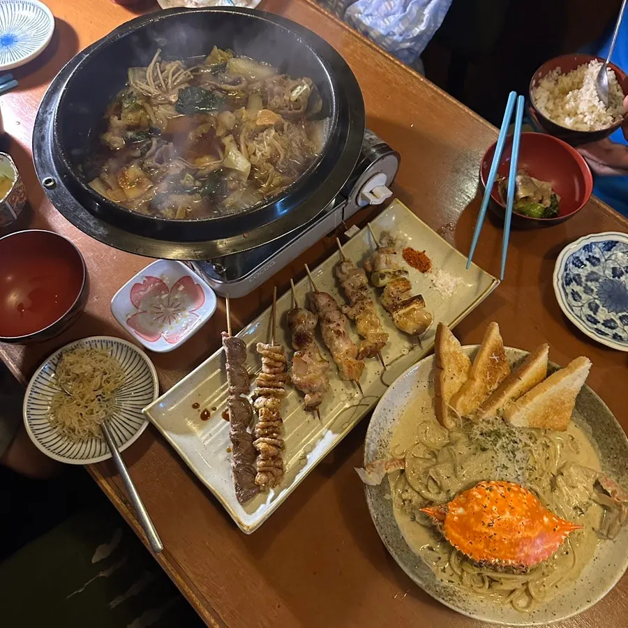 통꽃게내장파스타 한 접시