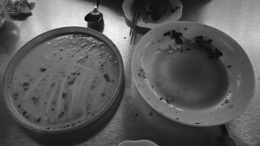 An empty plate at Thai Yami, completely cleaned out