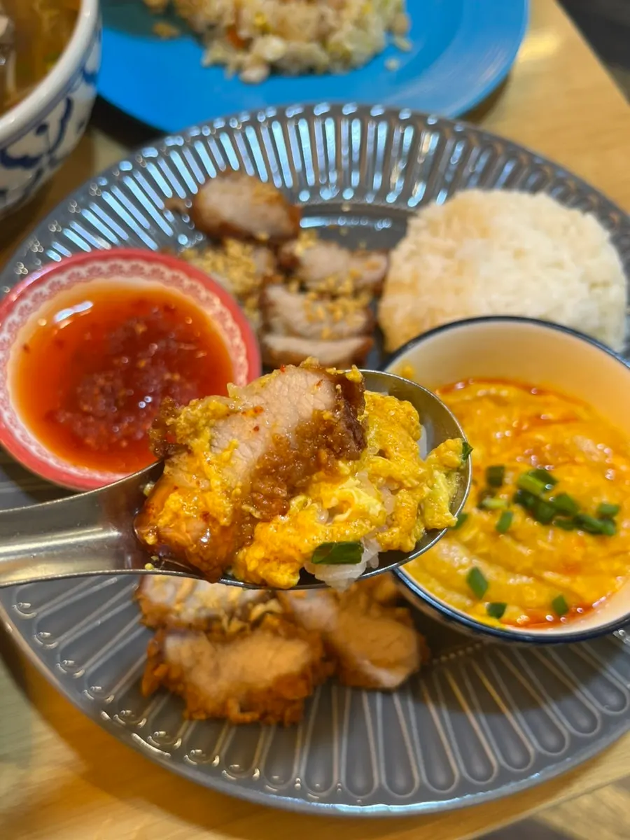 Thai curry with soft, fluffy egg mixed in