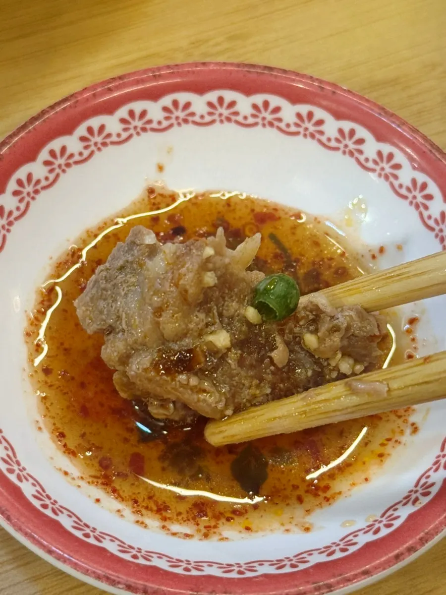 쌀국수 면을 건져올린 모습