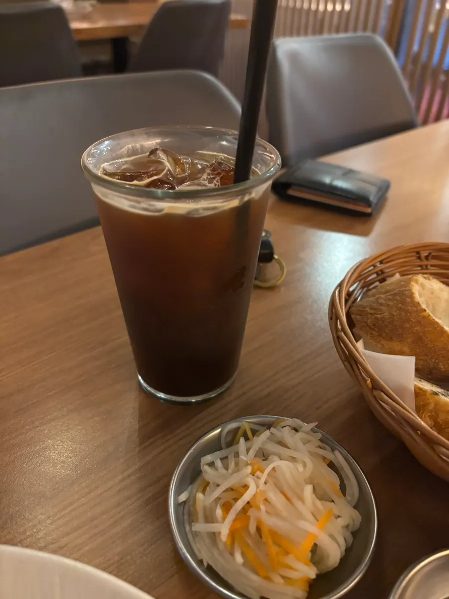 Americano served with the lunch set