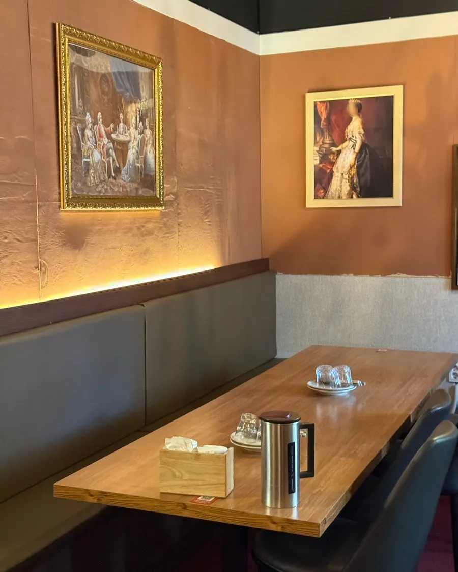 Restaurant interior after the crowd has cleared
