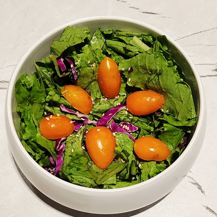 Cherry tomato salad served as a basic side dish