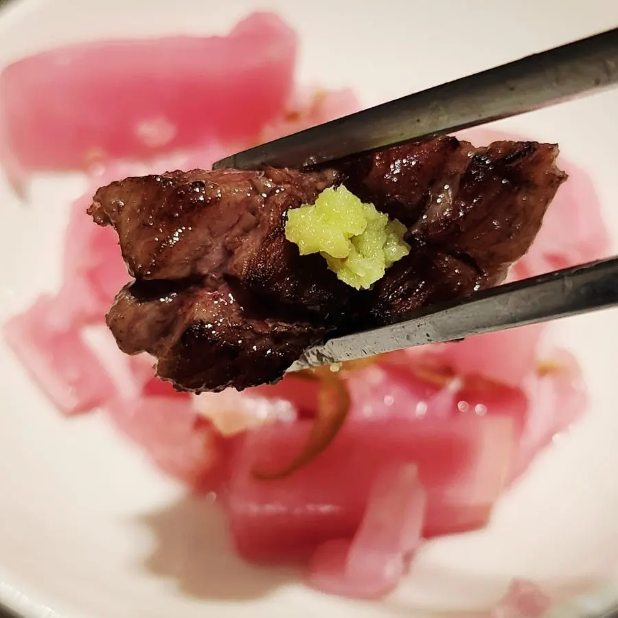 Glossy grilled salchisal