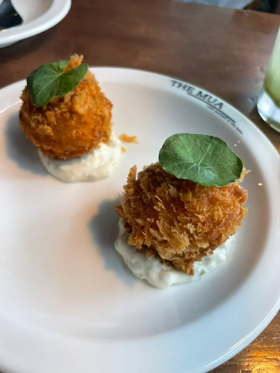 Cross-section of the lobster croquette