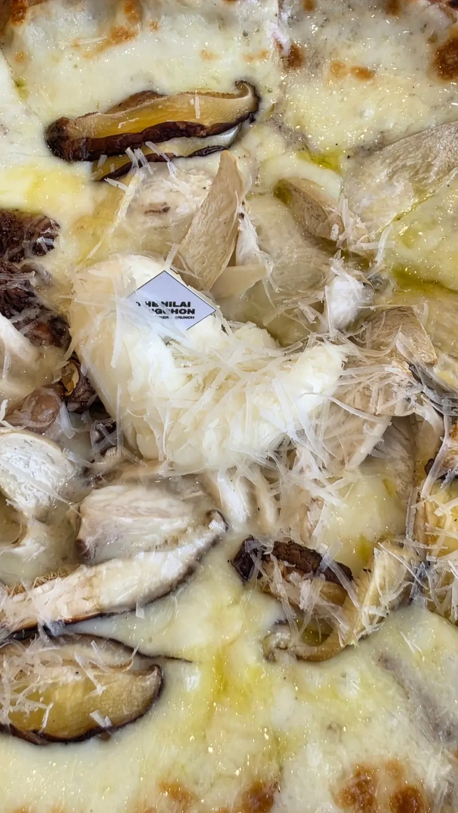 Close-up of the spicy pasta with shrimp