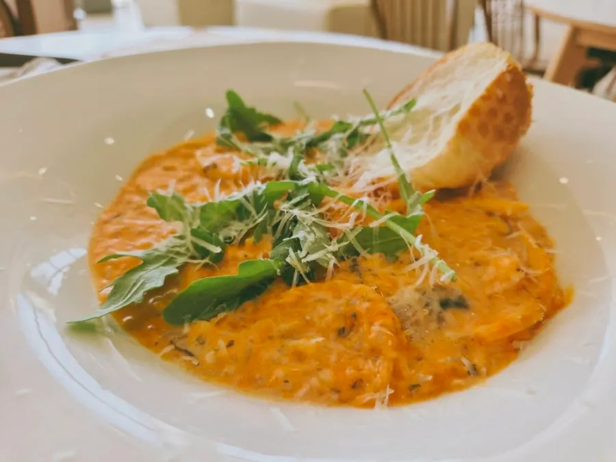 Rosé shrimp risotto at The Nillai