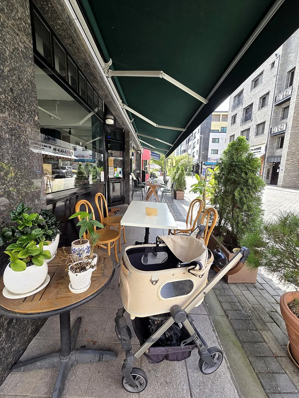 Outdoor terrace space at The Pizzeria Market Hanam Misa