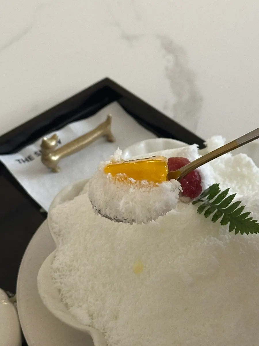 유기농 원당과 저당 철학이 적힌 안내 카드