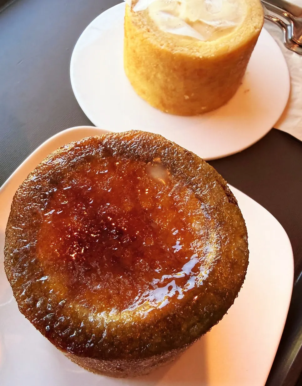 Close-up of the dense-textured baumkuchen