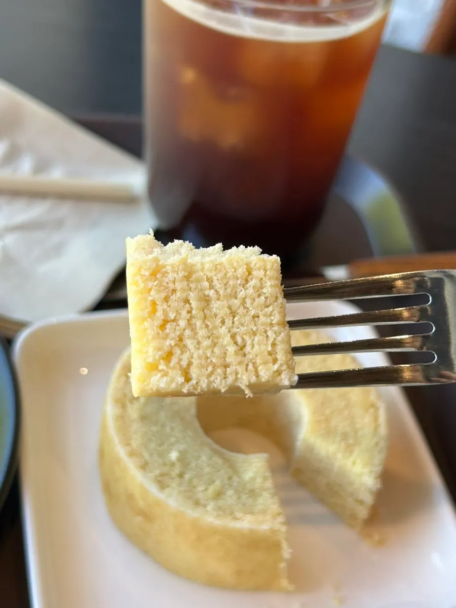 Baumkuchen and Americano ordered at The Baum