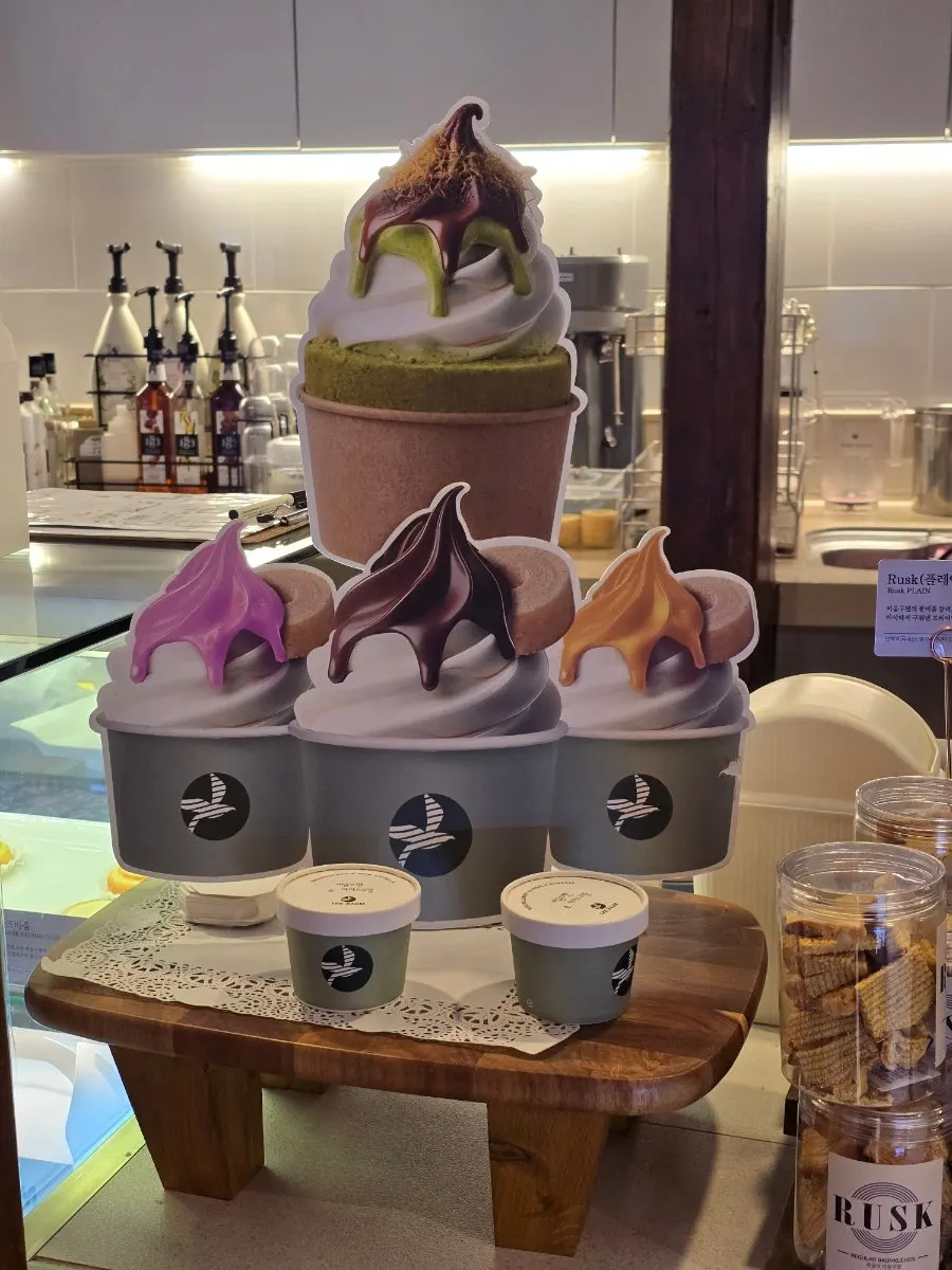 Showcase filled with various baumkuchen