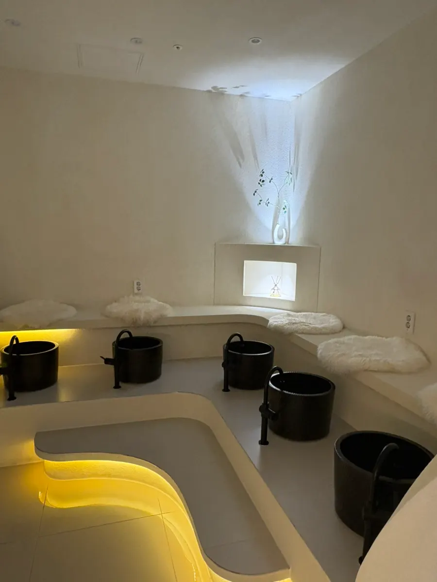 Interior with low, dim lighting